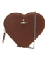 New Heart Crossbody, &pound;95, Handbags, Brown, Leather, Front view